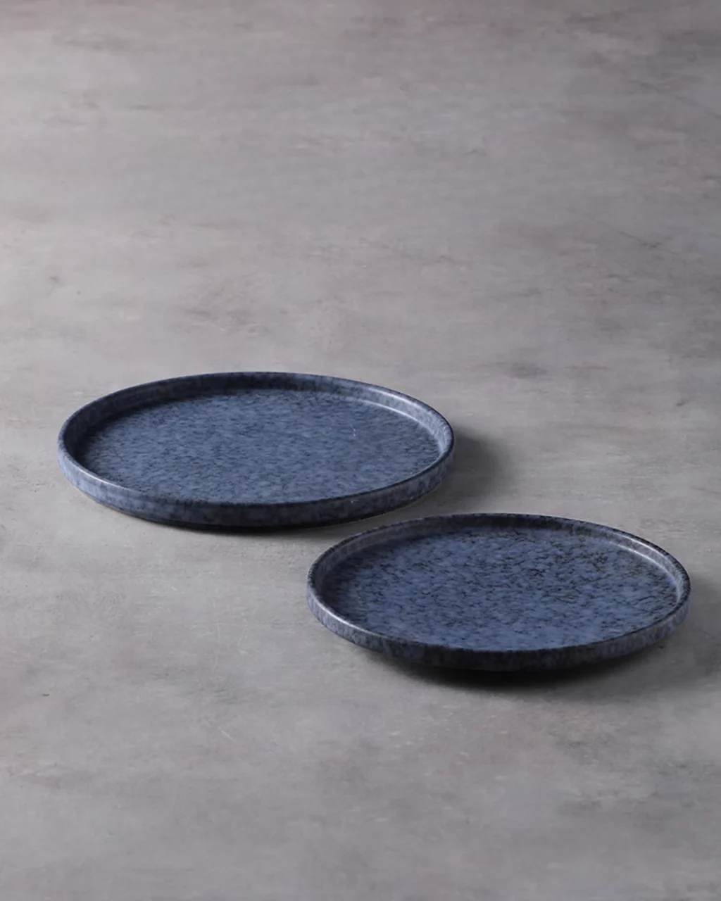 ALANIZ GIN Series Handcrafted Blue Snow Straight-Sided Plate - Image 2