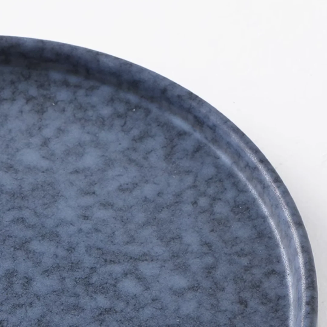ALANIZ GIN Series Handcrafted Blue Snow Straight-Sided Plate - Image 7