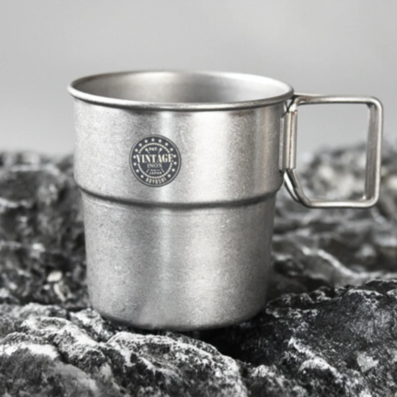 Aoyoshi Stainless Steel Vintage Outdoor Coffee Cup Set - Image 3