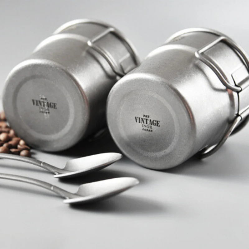 Aoyoshi Stainless Steel Vintage Outdoor Coffee Cup Set - Image 4