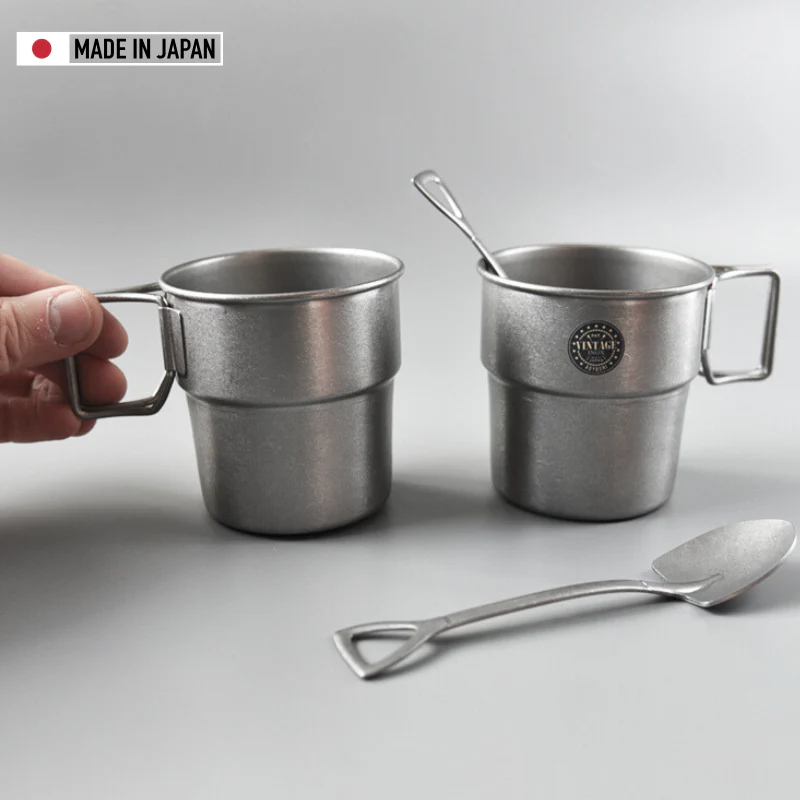 Aoyoshi Stainless Steel Vintage Outdoor Coffee Cup Set - Image 7