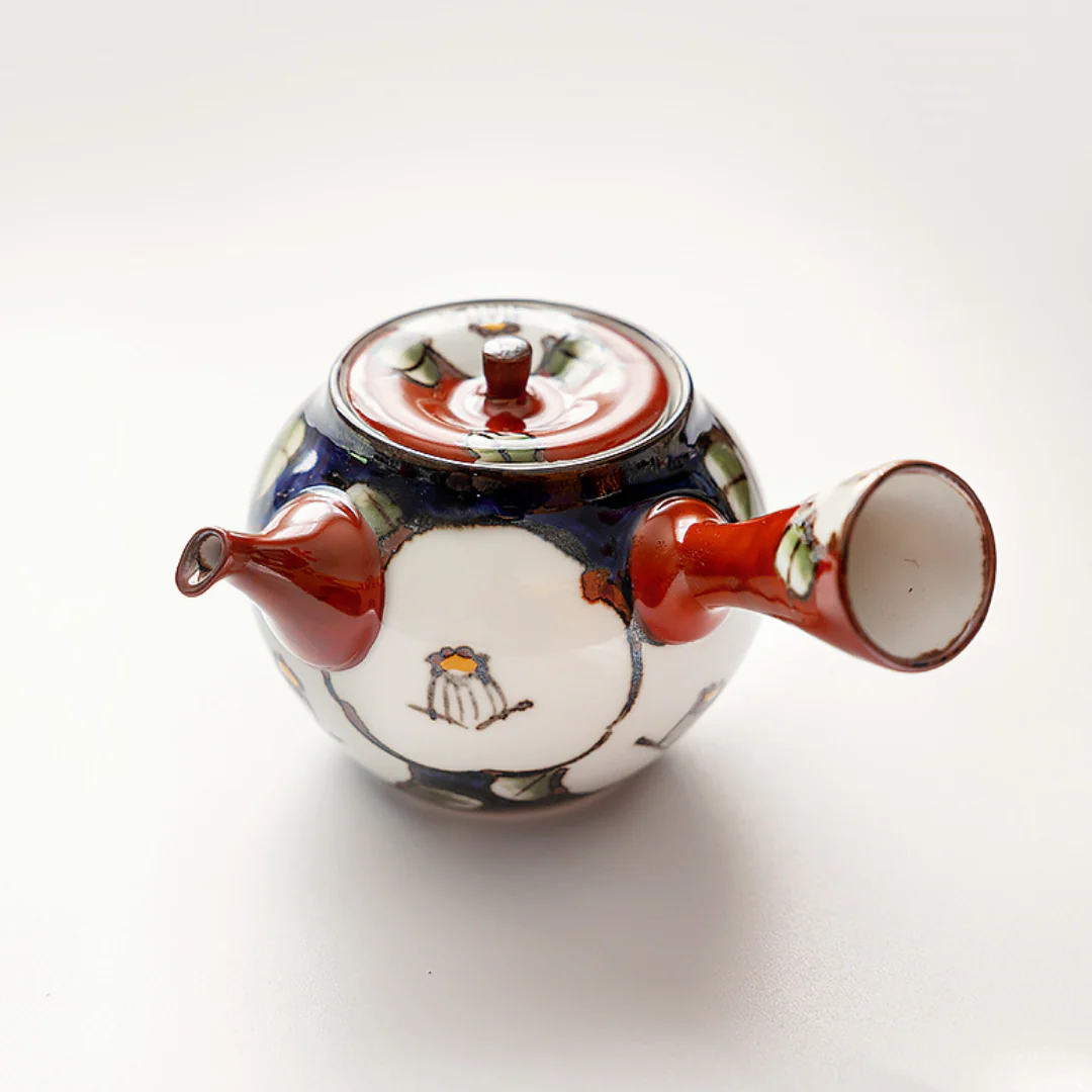 Arita-yaki Hand-Painted Vintage Camellia Teapot Set - Image 17
