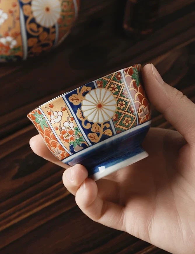 Arita-Yaki Imari Series Handcrafted Japanese Ceramic Tea Cup Gift Set - Image 10