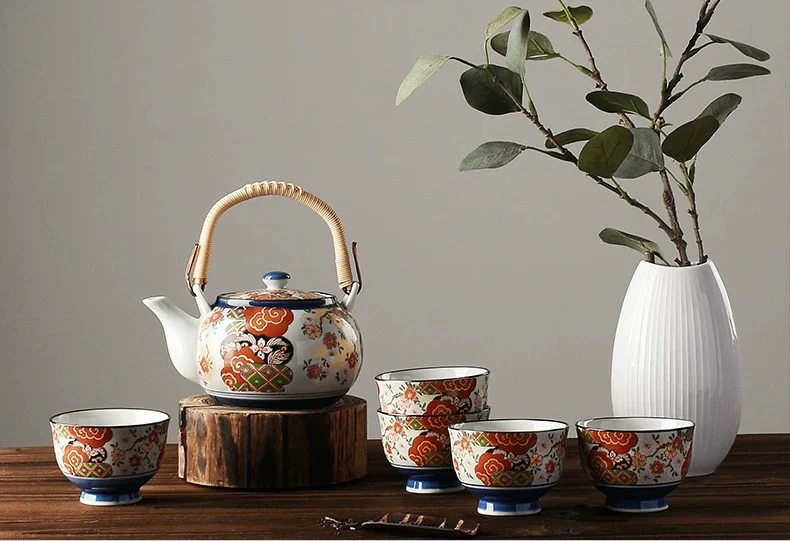 Arita-Yaki Imari Series Handcrafted Japanese Ceramic Tea Cup Gift Set - Image 2