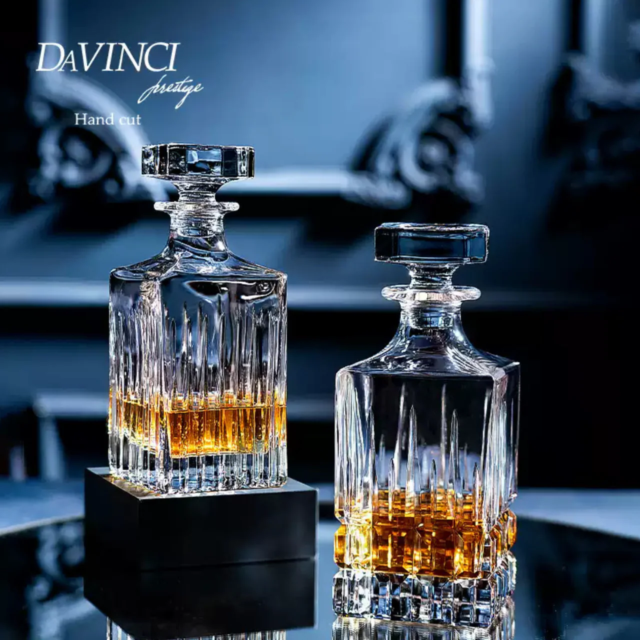 DaVinci Handcrafted Crystal Glass Decanter Set - Image 4