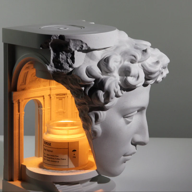 Deisoukoku Giuliano Sculpture Concrete Candle Warmer Lamp - Image 5