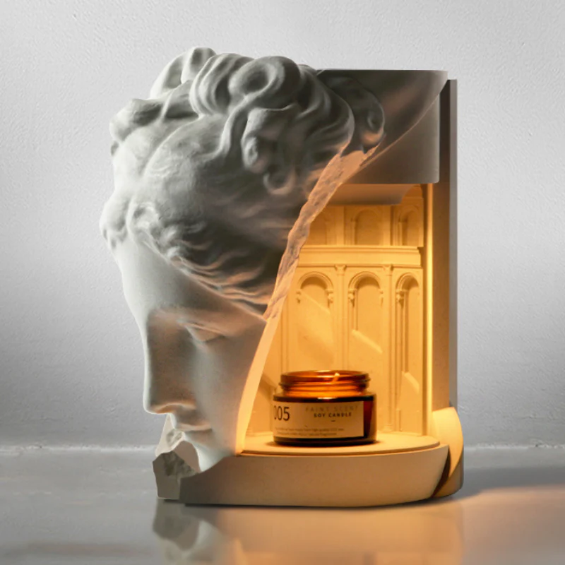 Deisoukoku Vernus Sculpture Concrete Candle Warmer Lamp