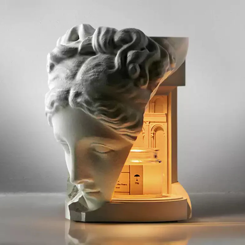 Deisoukoku Vernus Sculpture Concrete Candle Warmer Lamp - Image 5