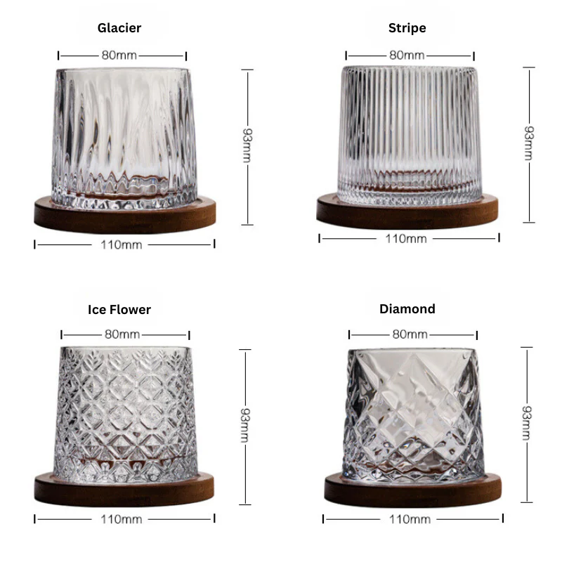 Edo Glass Handcrafted Self-Rotating Whisky Glass - Image 14