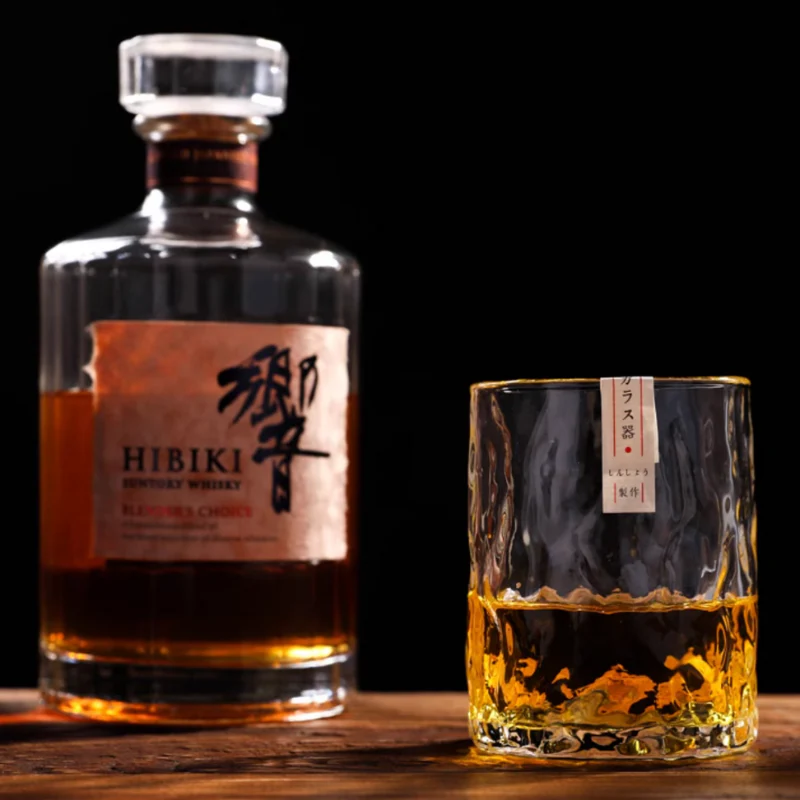 Edo Glass Handcrafted Water Ripple Whisky Glass - Image 4