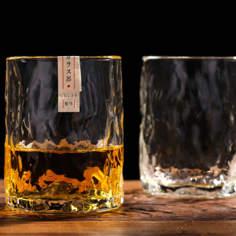 Edo Glass Handcrafted Water Ripple Whisky Glass - Image 6