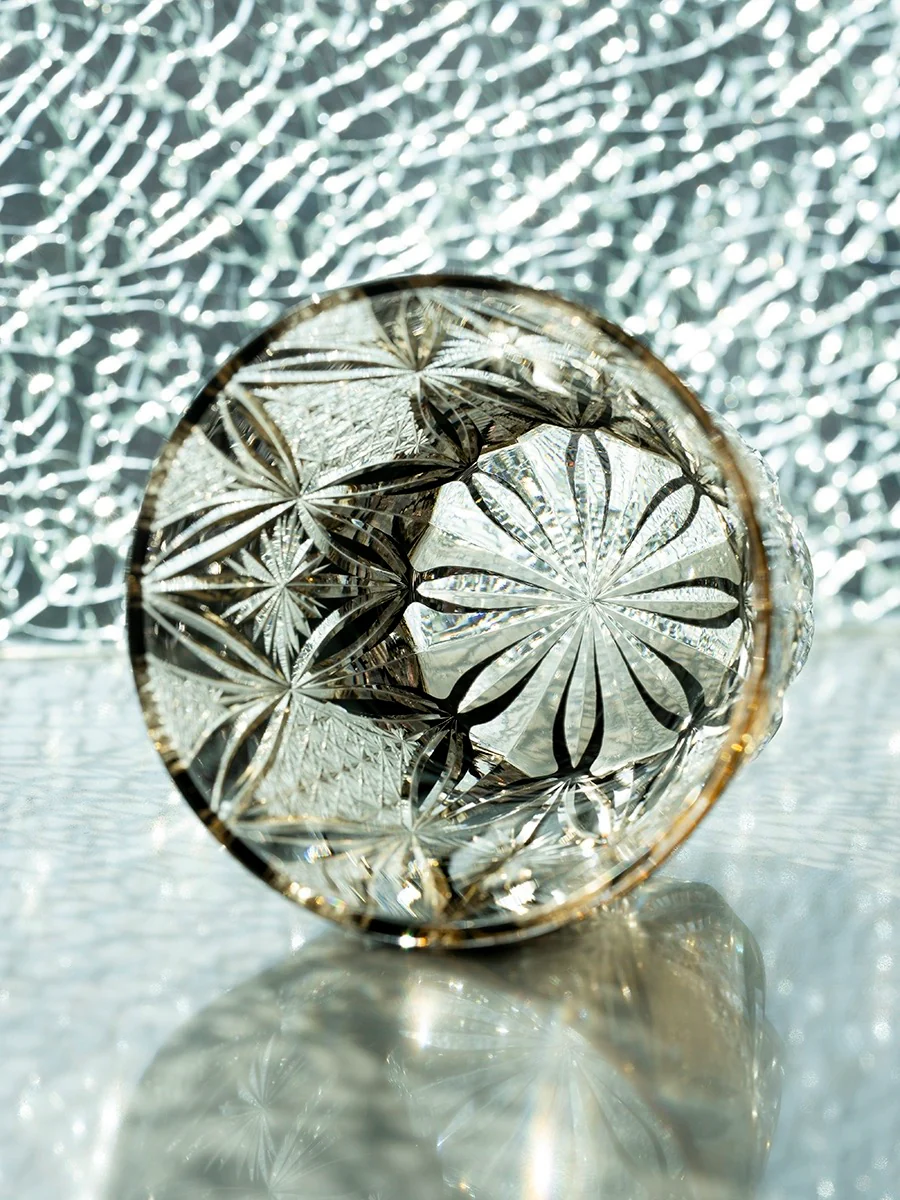 Edo Kiriko Hand-Carved Brocade Whiskey Glass - Image 5