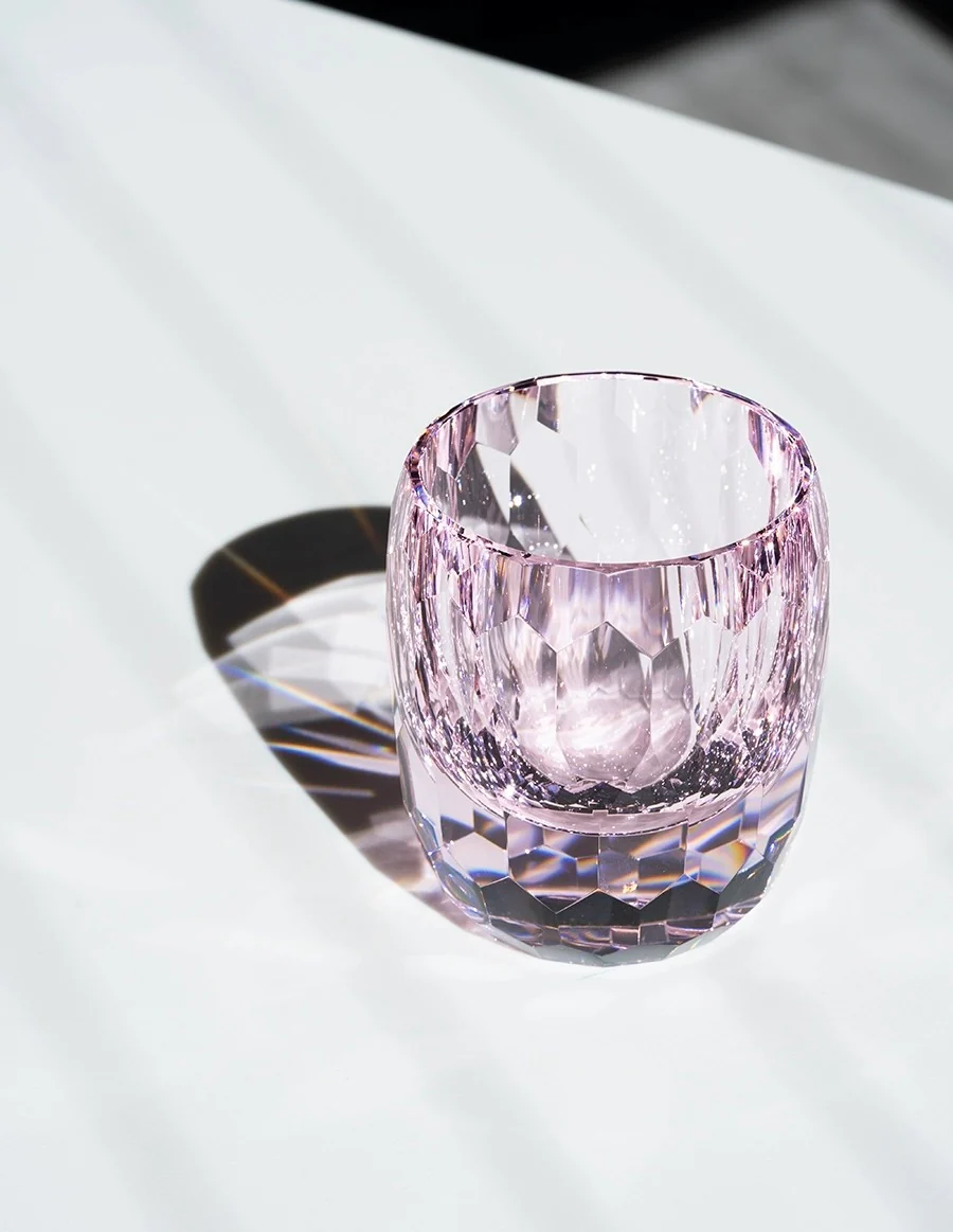 Edo Kiriko Hand-Carved Diamond Whiskey Glass - Image 3