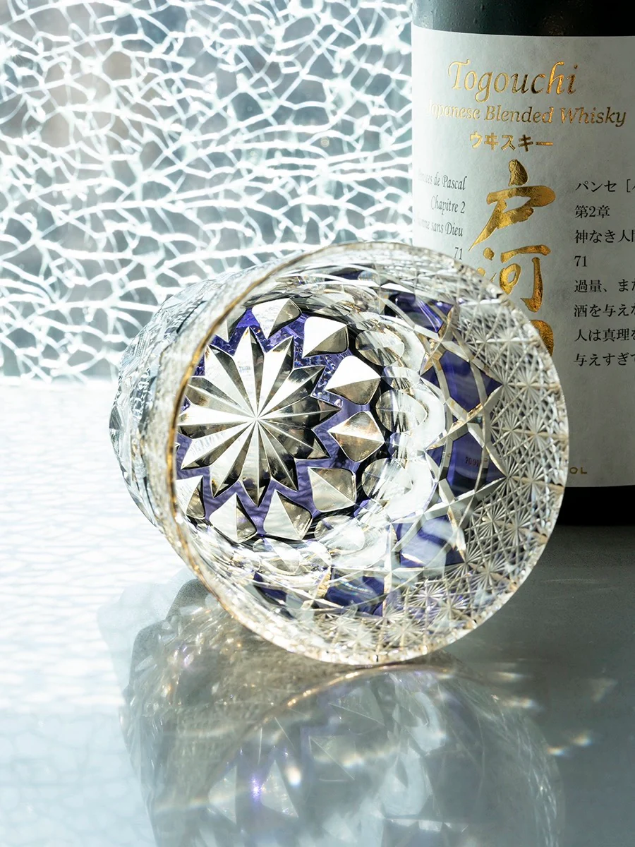 Edo Kiriko Hand-Carved Fluorite Whisky Glass - Image 6
