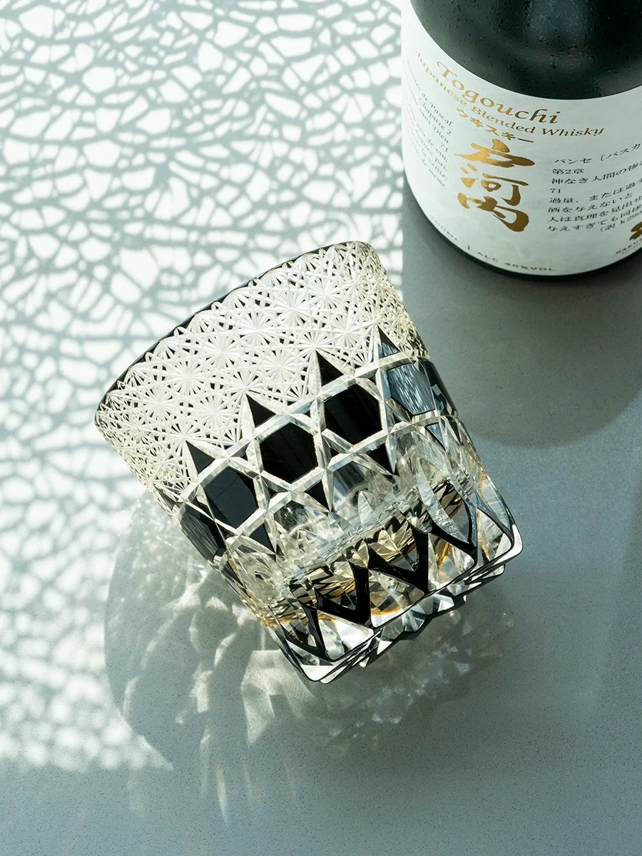 Edo Kiriko Hand-Carved Fluorite Whisky Glass - Image 9