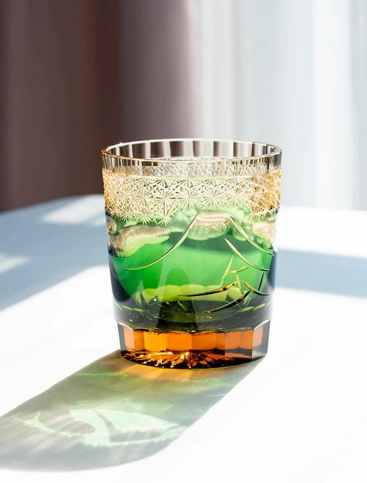 Edo Kiriko Hand-Carved Mount Fuji Whiskey Glass - Image 11