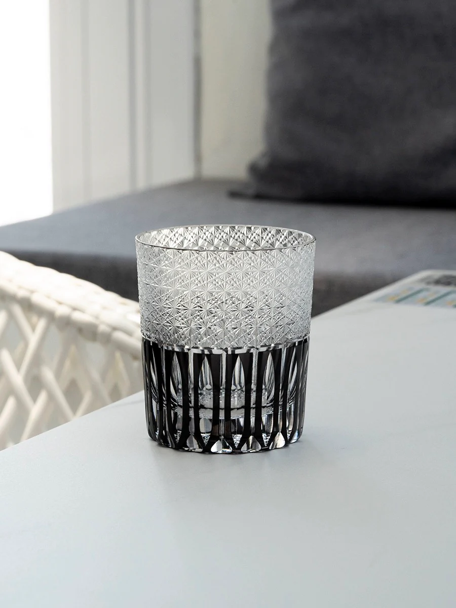 Edo Kiriko Hand-Carved Rainy Night Whiskey Glass - Image 5