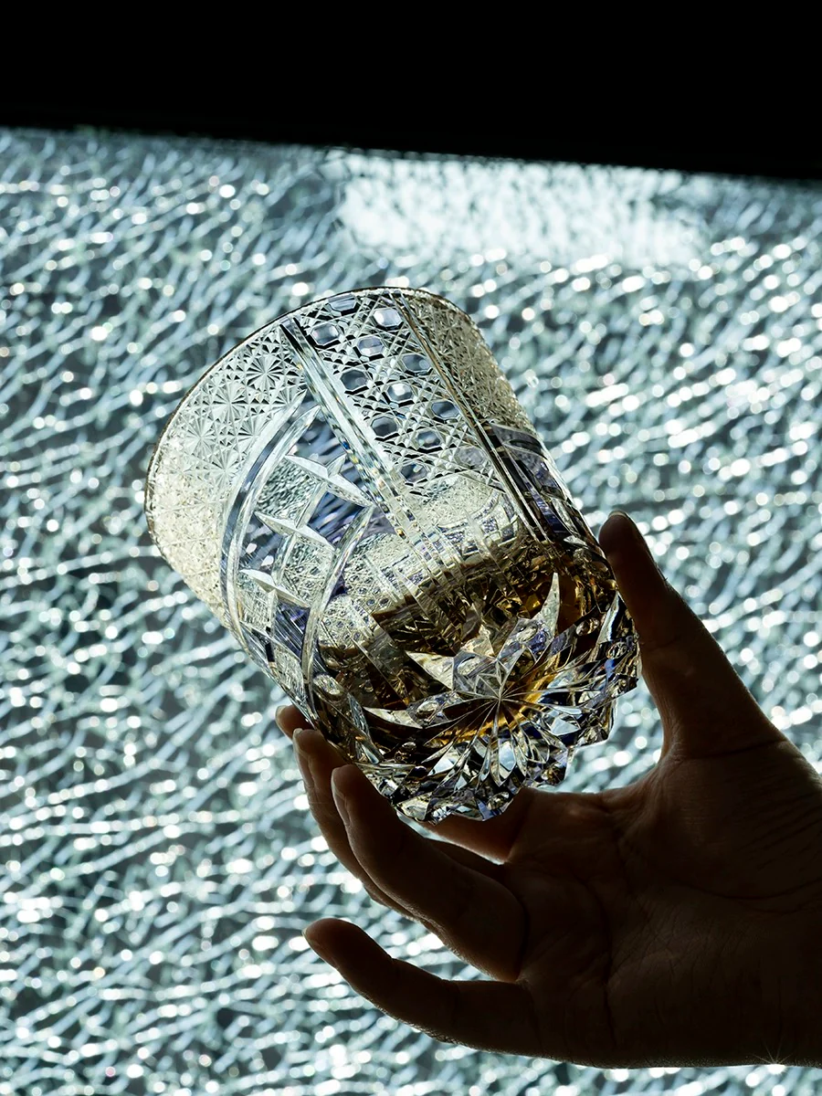 Edo Kiriko Hand-Carved Ryumoku Glass - Image 7