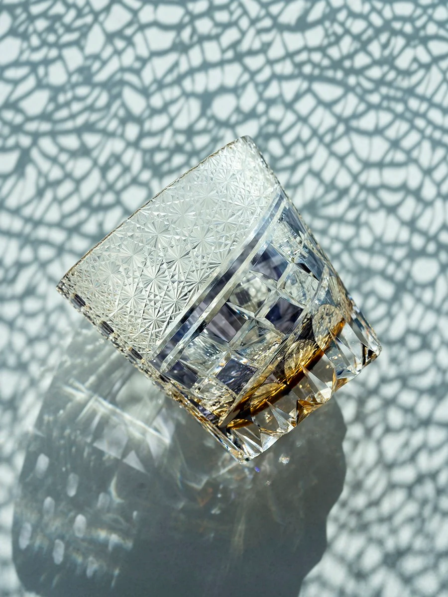 Edo Kiriko Hand-Carved Ryumoku Glass - Image 9