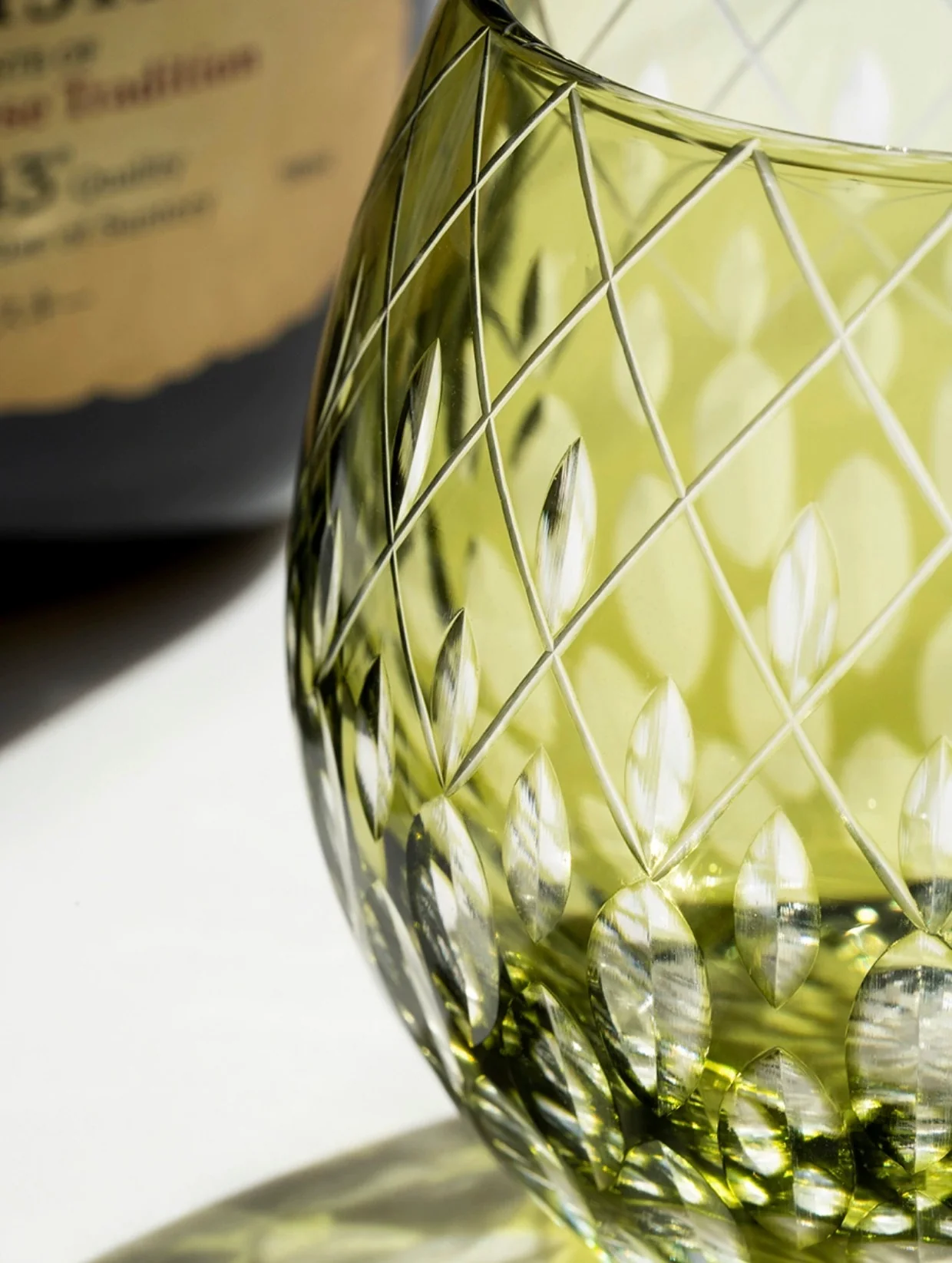 Edo Kiriko Hand-Carved Spider Eye Whisky Glass - Image 4