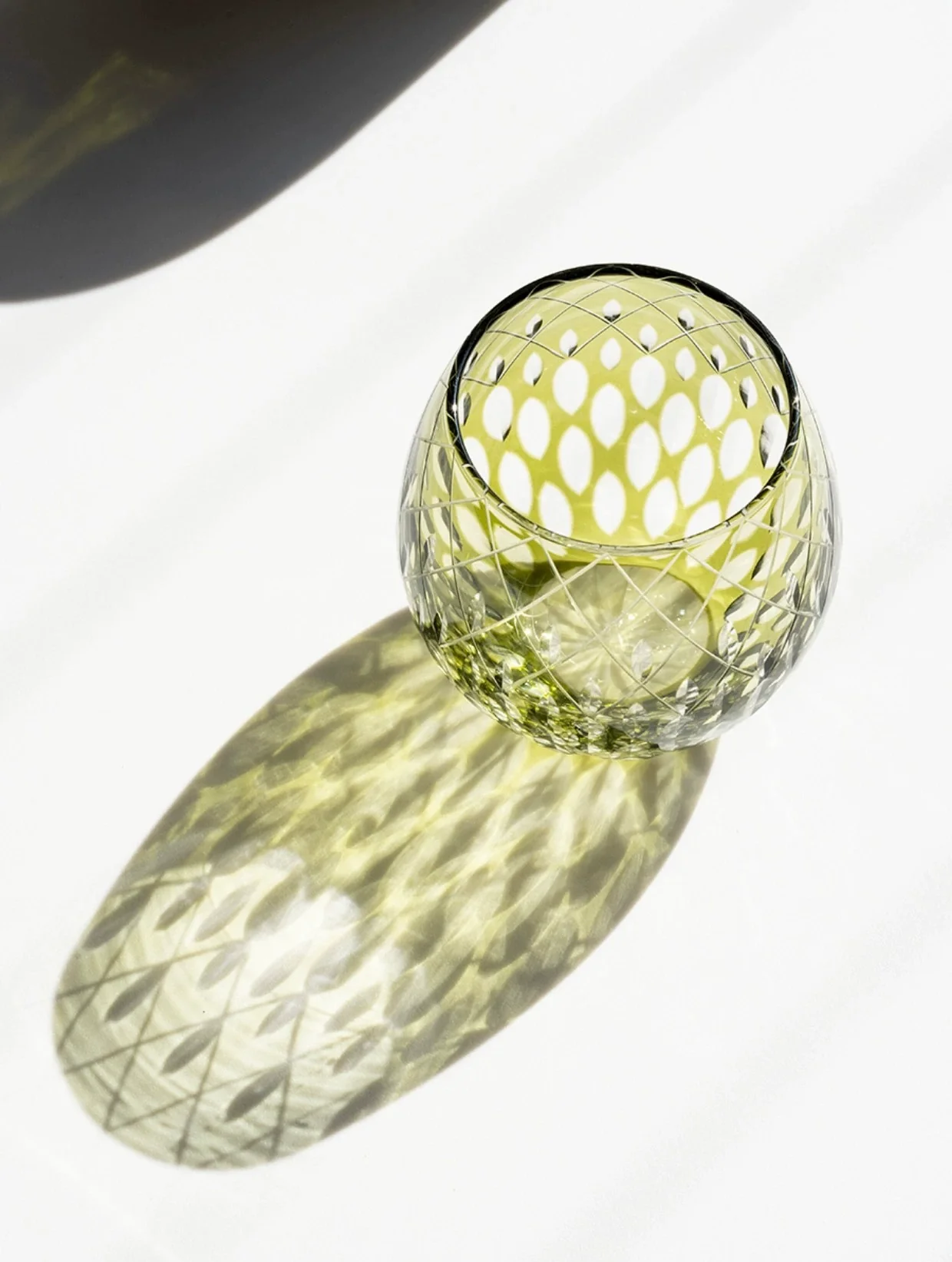Edo Kiriko Hand-Carved Spider Eye Whisky Glass - Image 5