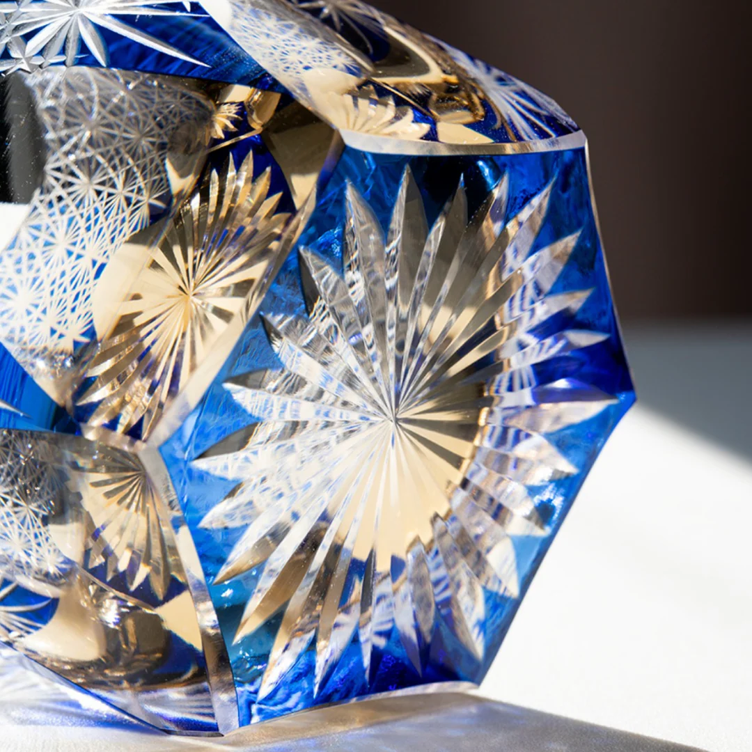 Edo Kiriko Hand-Carved Star Sparkle Whiskey Glass - Image 6