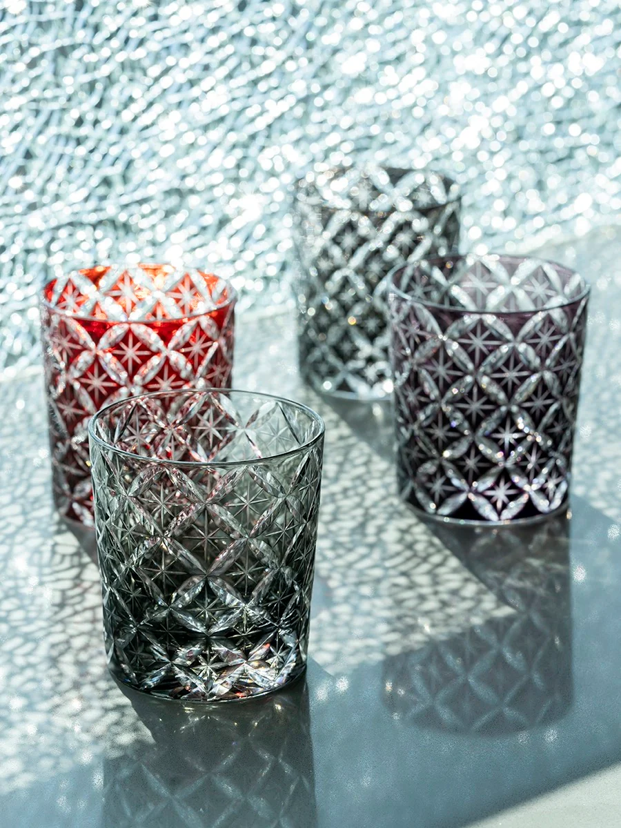 Edo Kiriko Hand-Carved Starlight Whiskey Glass - Image 3
