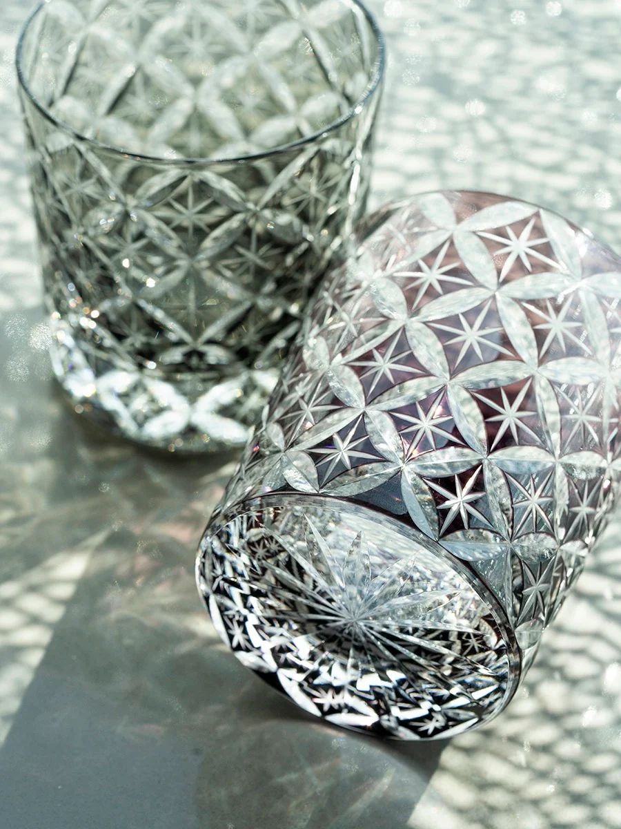 Edo Kiriko Hand-Carved Starlight Whiskey Glass - Image 5
