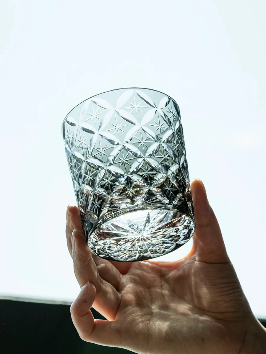 Edo Kiriko Hand-Carved Starlight Whiskey Glass - Image 9