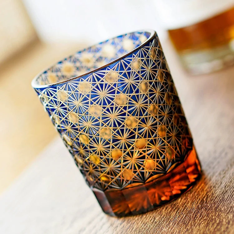 Edo Kiriko Hand-Carved Aurora Whiskey Glass - Image 8