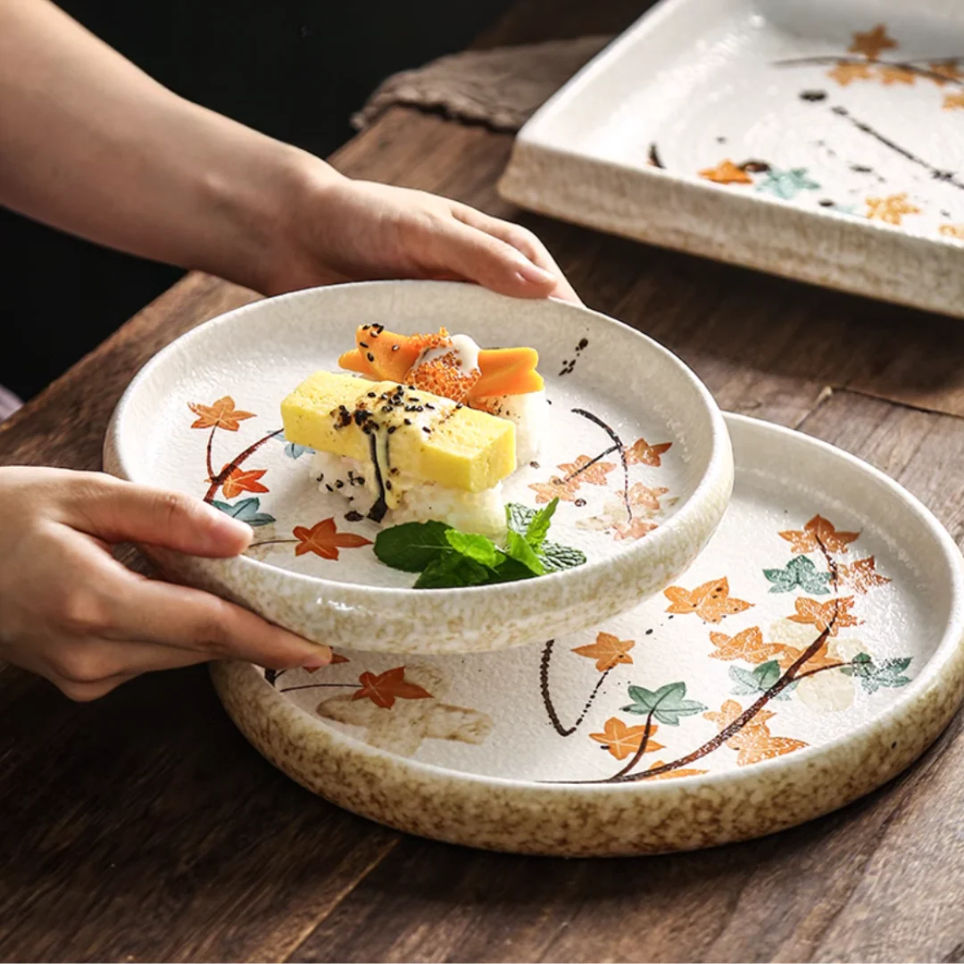 Fukutora Ware Hand-Painted Maple Leaf Plate - Image 5