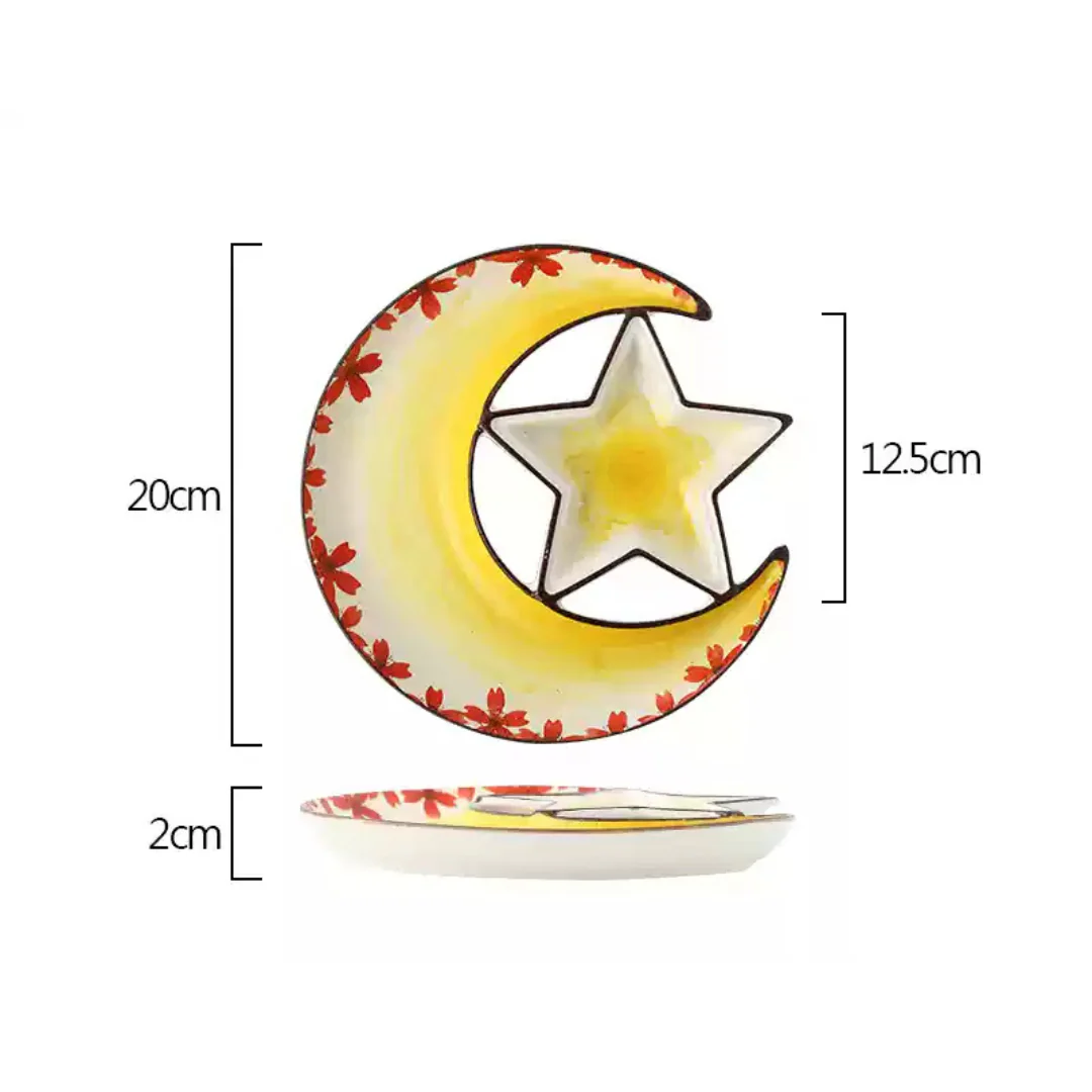 Fukutora Ware Star & Moon Plate - Image 11