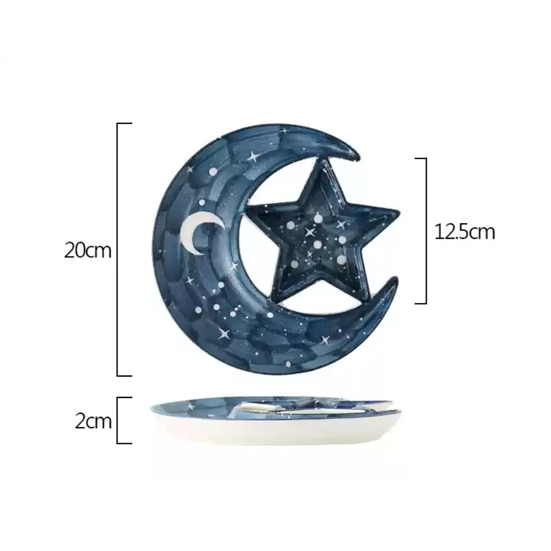 Fukutora Ware Star & Moon Plate - Image 12