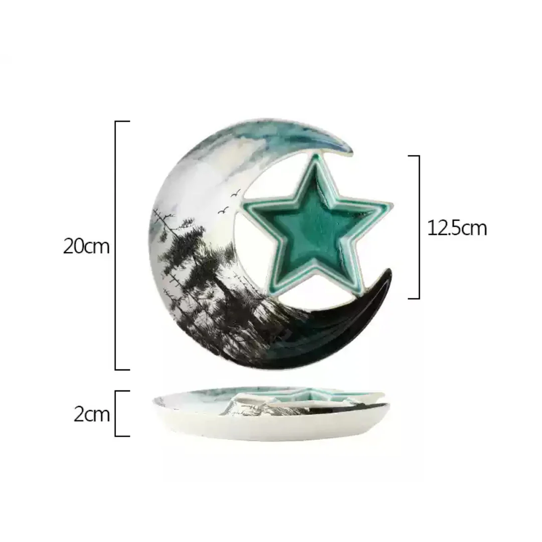Fukutora Ware Star & Moon Plate - Image 13