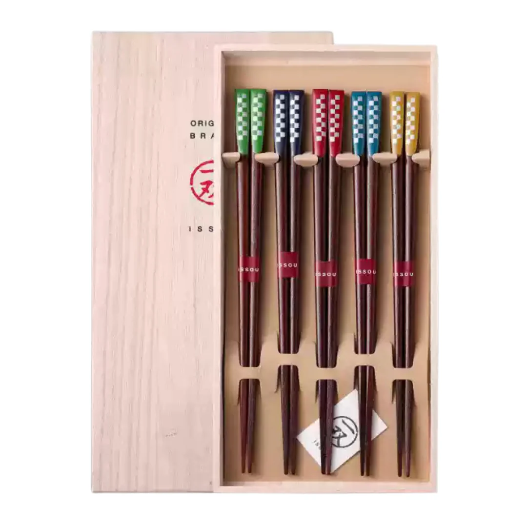 Hakoya Vintage Natural Wood Handcrafted Chopstick Set - Image 10