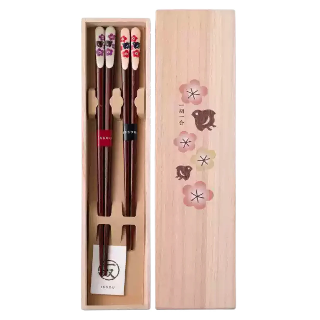 Hakoya Vintage Natural Wood Handcrafted Chopstick Set - Image 21