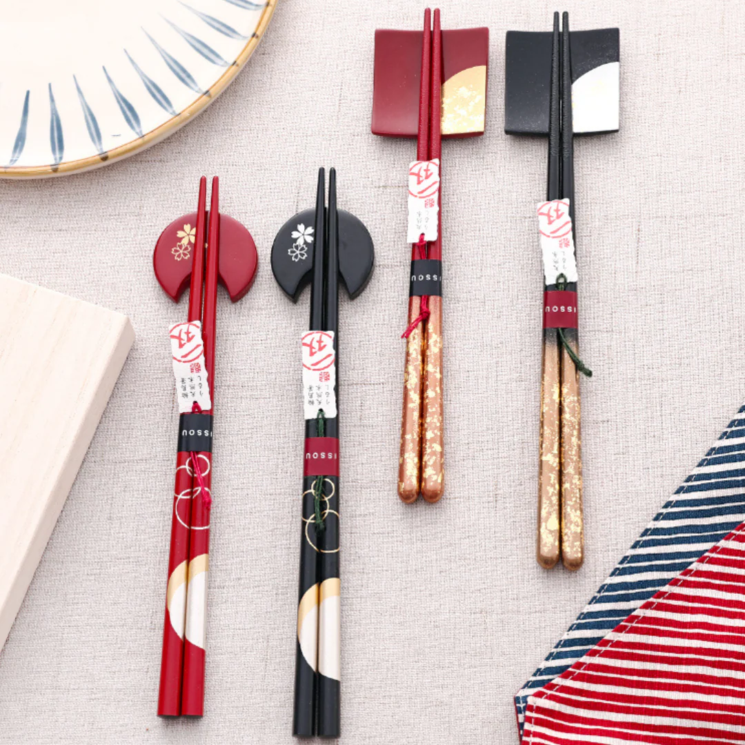 Hakoya Vintage Natural Wood Handcrafted Chopstick Set - Image 4