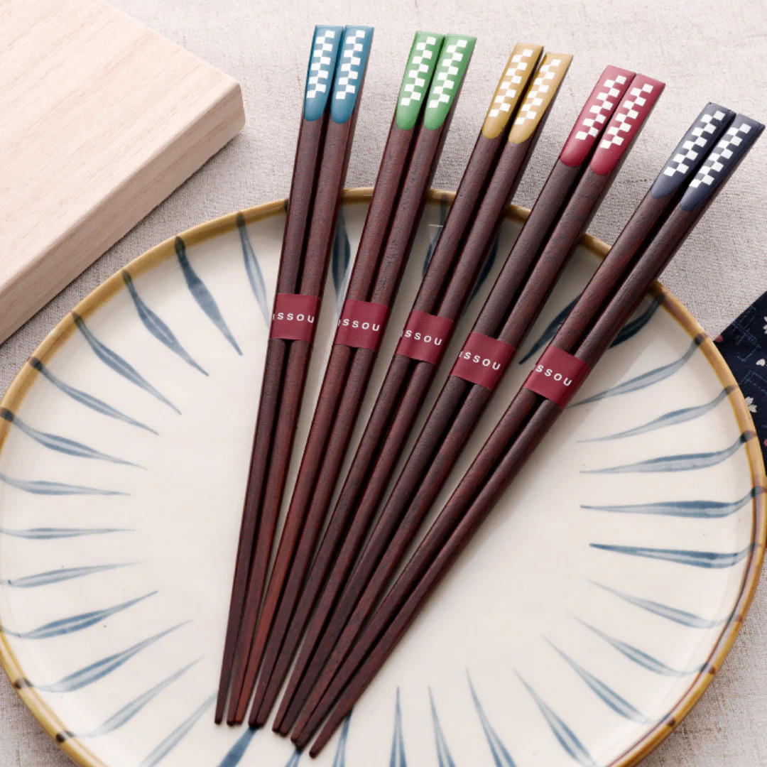 Hakoya Vintage Natural Wood Handcrafted Chopstick Set - Image 5