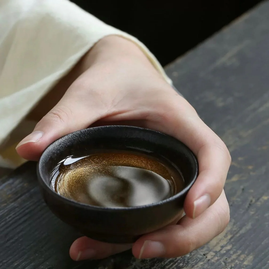 Hasami-Yaki Black Glaze Tenmoku Chawan Set - Image 3