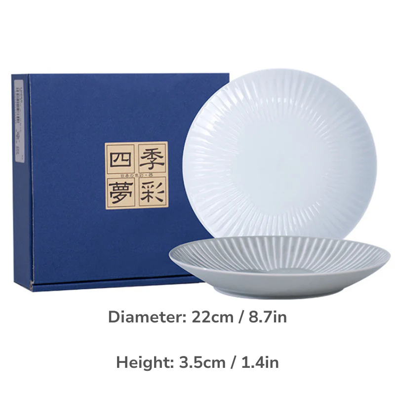 Hasami Ware Flower Fuwari Plate Pair Set - Image 13