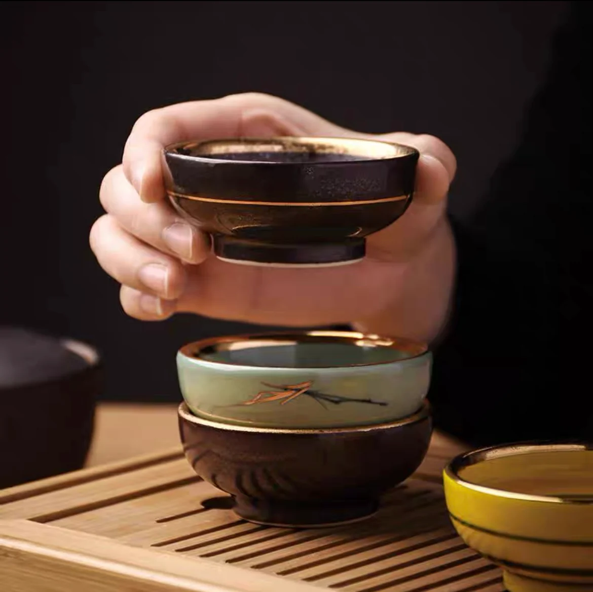 Hasami-Yaki Vintage Kin'e Chawan Set - Image 8