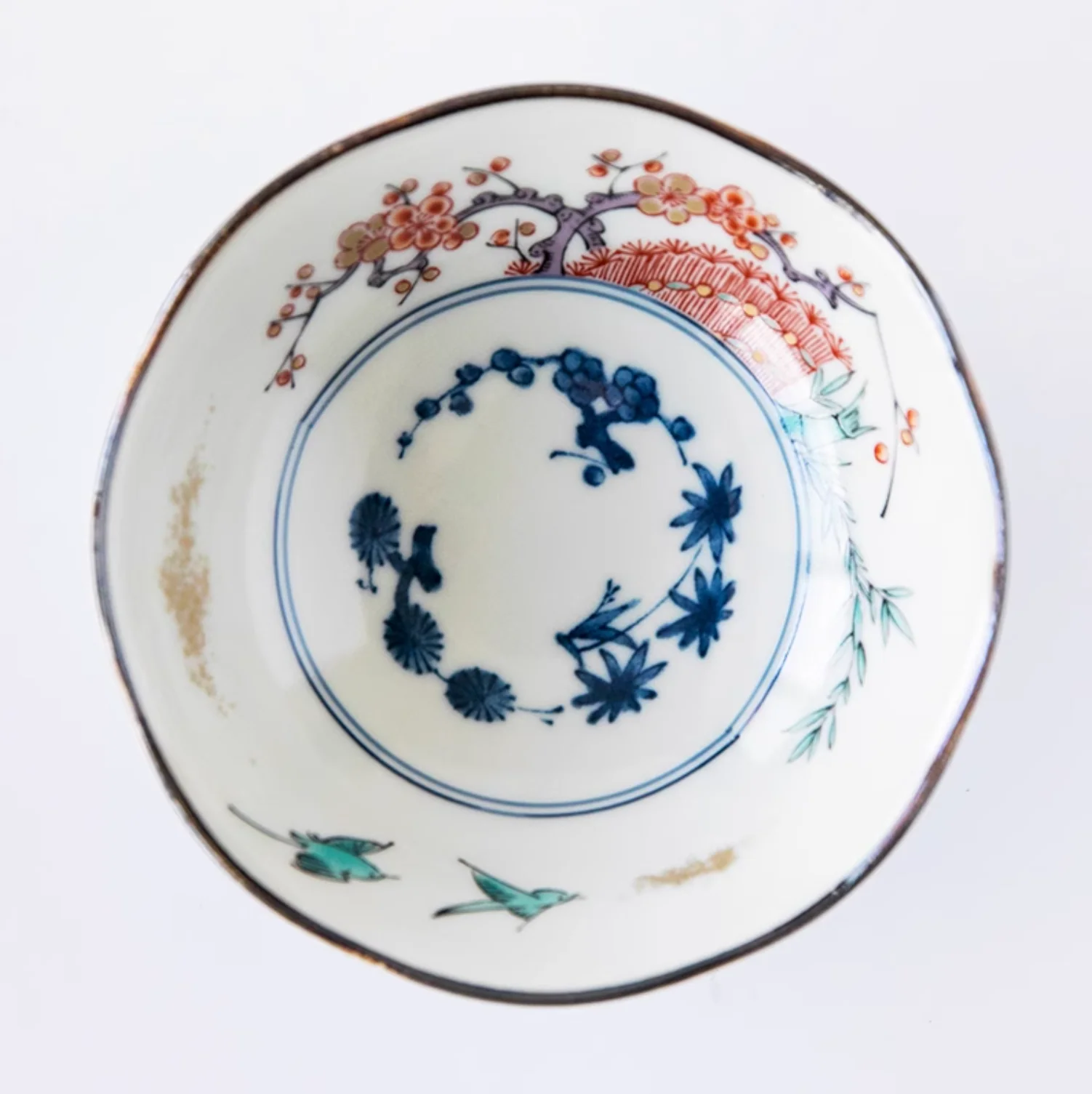 Hasami Ware Ten-Thousand-Mile Dyed Vintage Floral Ceramic Plate Gift Set - Image 11