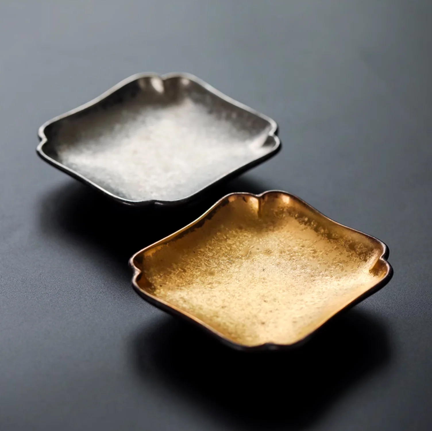 Hasami Ware Toyotsu Handcrafted Gold and Silver Decorated Dessert Plate Gift Set - Image 11
