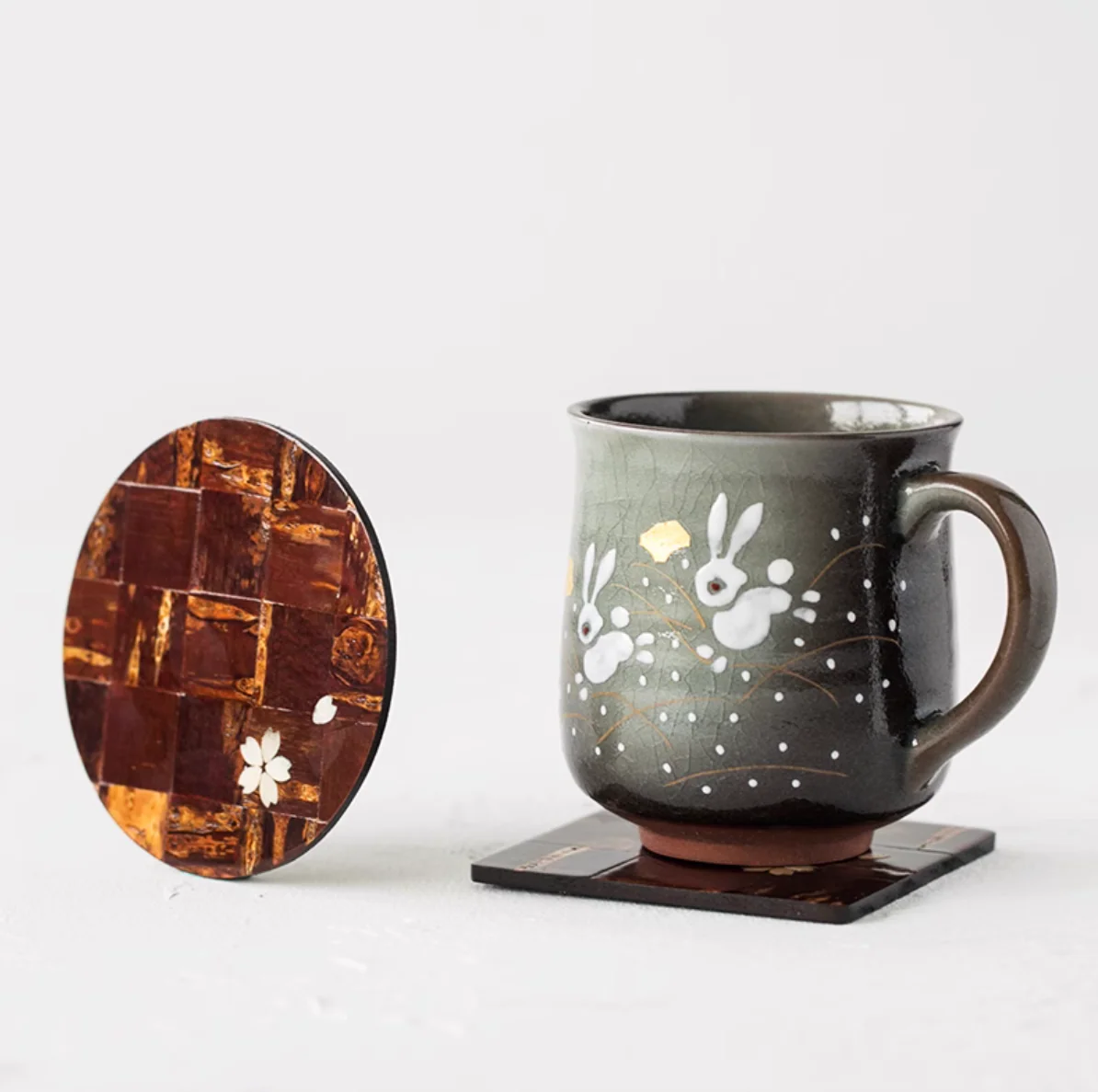 Kakunodate Cherry Bark Wooden Coaster - Image 3