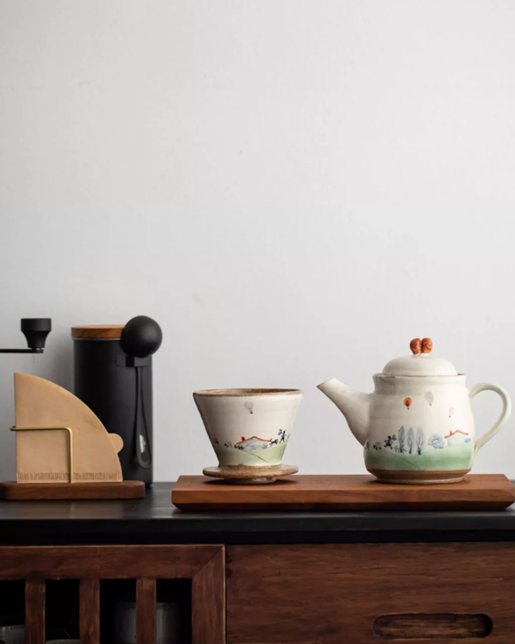 Kasama Ware Hand-Painted Countryside Teapot Set – Multi-Use for Tea & Coffee - Image 2