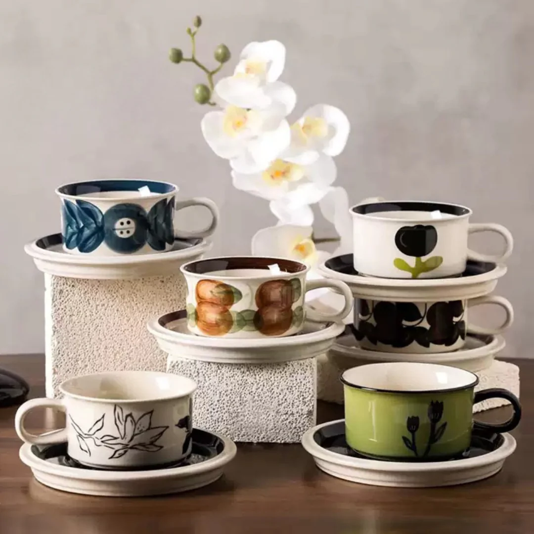 Kawasimaya Vintage Floral Coffee Mug Wedding Gift Set - Image 3