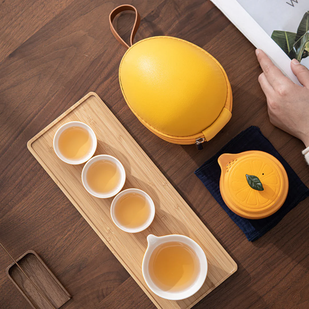 Kishi Orange Portable Tea Set - Image 6