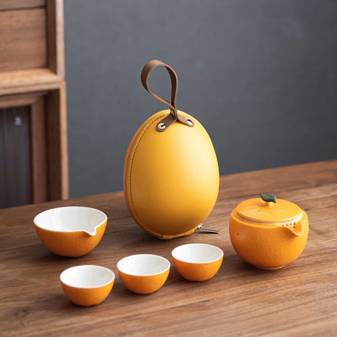 Kishi Orange Portable Tea Set - Image 7