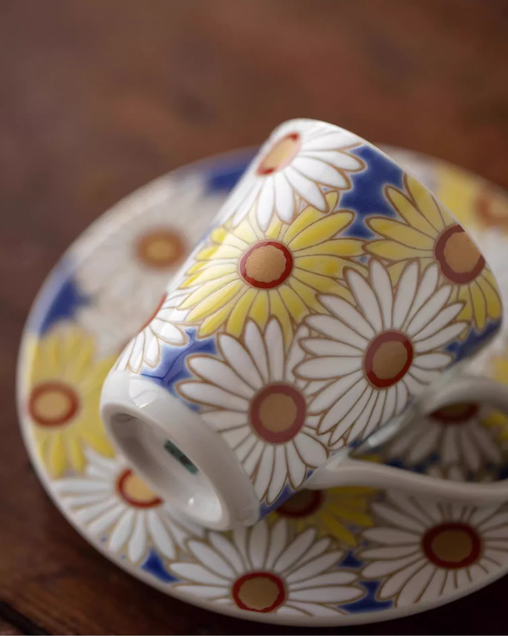 Kutani Ware Imperial Floral Coffee Cup - Image 11