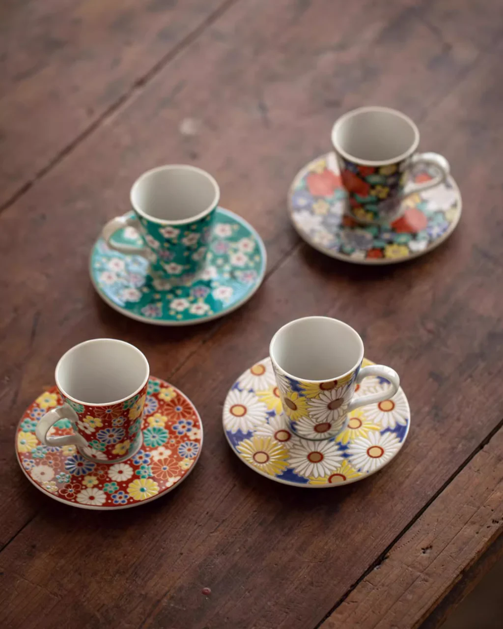 Kutani Ware Imperial Floral Coffee Cup - Image 8